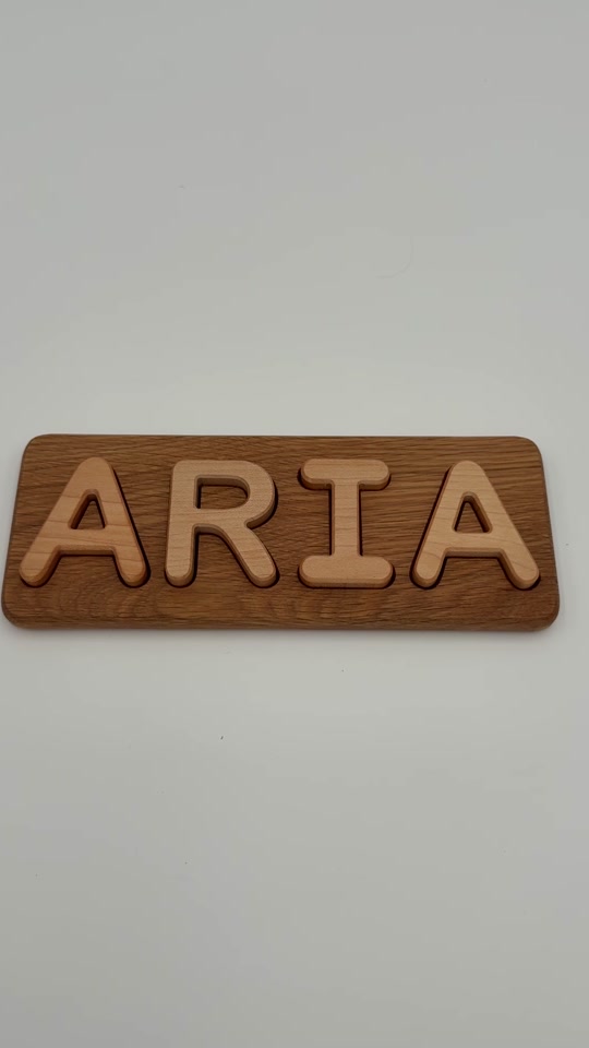 Finished one-row ARIA puzzle, a still frame from the real demonstration